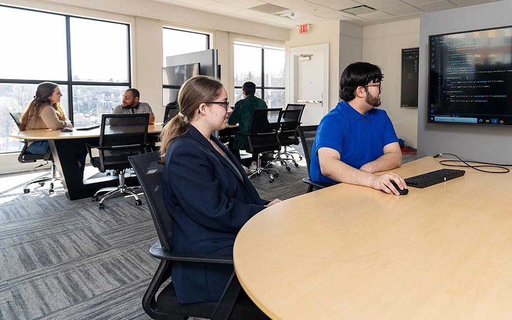 The Cyber4All Center has the space and equipment for students and faculty to perform research and learn about cybersecurity.
