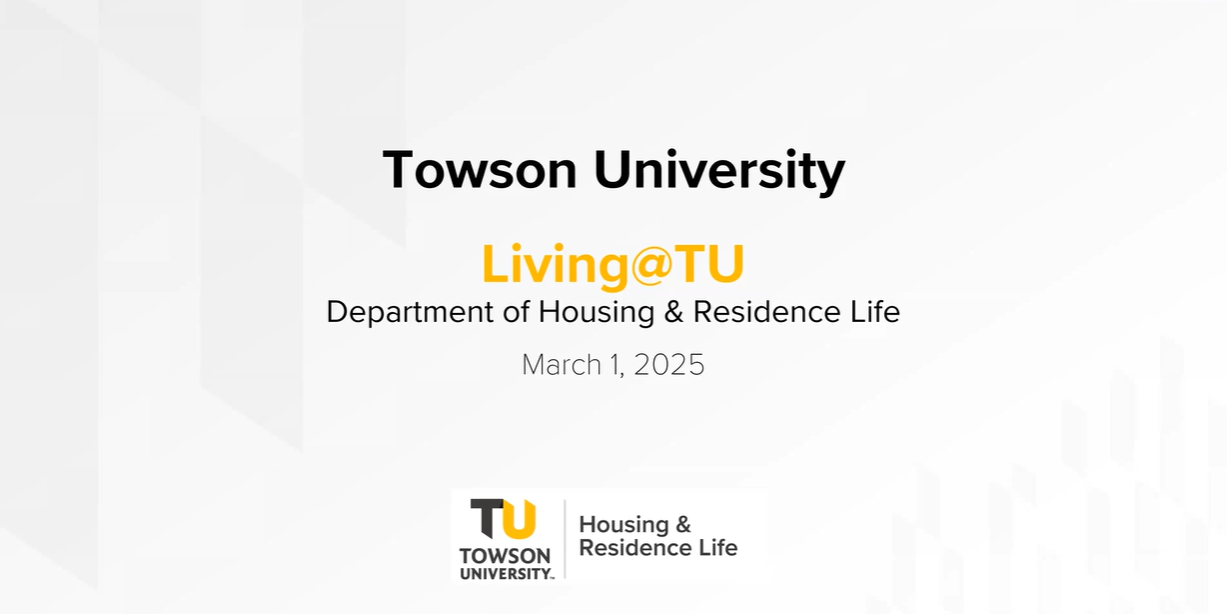Towson Transcript Recording: March | The Towson University Parent and Family Experience